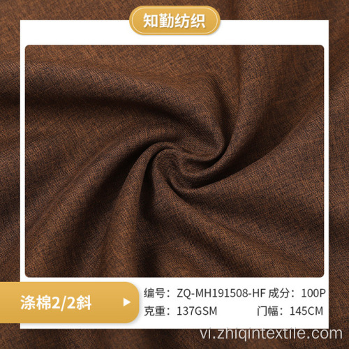 2/2 twill monofilament polyester cotton hai lớp vải